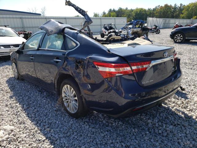 4T1BD1EBXEU021365 - 2014 TOYOTA AVALON HYB BLUE photo 3