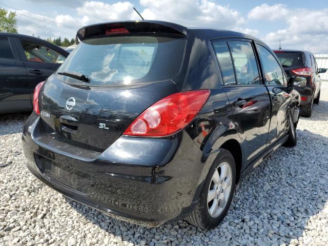 3N1BC1CP8AL397026 - 2010 NISSAN VERSA S BLACK photo 4