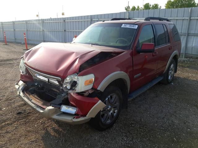 1FMEU74E98UA14066 - 2008 FORD EXPLORER E RED photo 2