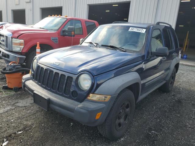 1J4GL48K37W574581 - 2007 JEEP LIBERTY SP BLUE photo 2