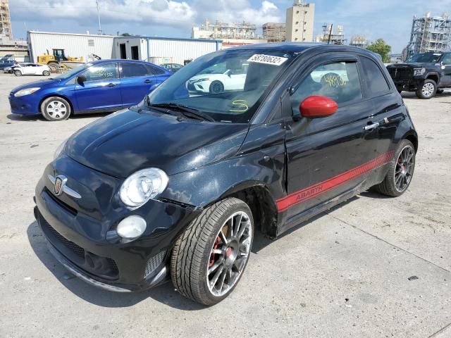 3C3CFFFH6DT607383 - 2013 FIAT 500 ABARTH BLACK photo 2