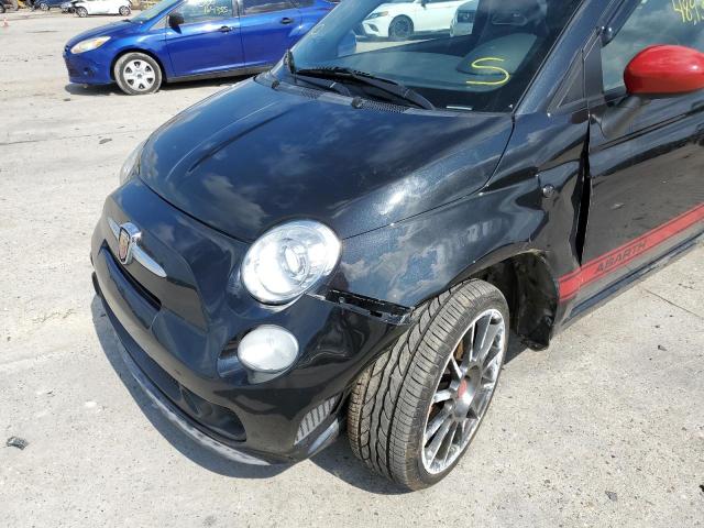 3C3CFFFH6DT607383 - 2013 FIAT 500 ABARTH BLACK photo 9