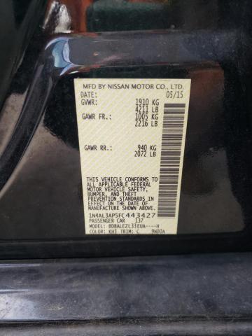 1N4AL3AP5FC443427 - 2015 NISSAN ALTIMA 2.5 BLACK photo 10