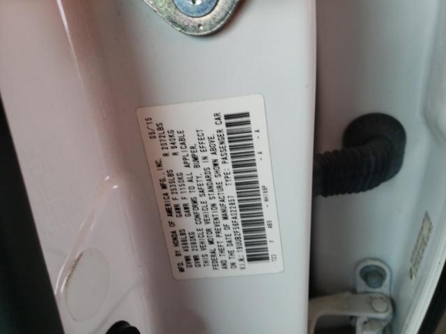 19UUB2F56FA022857 - 2015 ACURA TLX TECH WHITE photo 10