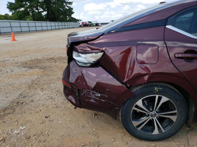 3N1AB8CVXMY268945 - 2021 NISSAN SENTRA SV MAROON photo 9