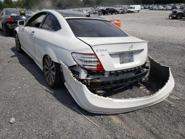 WDDGJ5HB9EG297319 - 2014 MERCEDES-BENZ C 350 WHITE photo 3