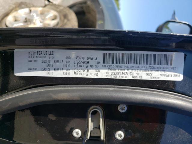 3C6UR5ML9HG741576 - 2017 RAM 2500 SLT 黑色 照片 10