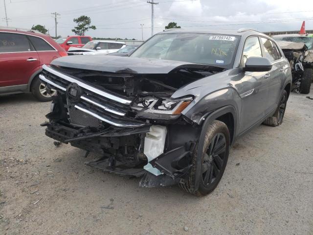 1V2JE2CA6NC202853 - 2022 VOLKSWAGEN ATLAS CROS Серый фото 2