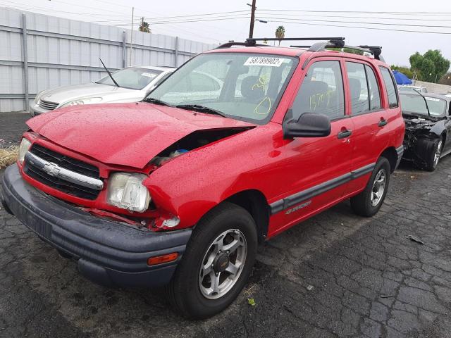 2CNBJ13C4Y6919533 - 2000 CHEVROLET TRACKER BURGUNDY photo 2