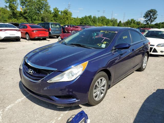 5NPEB4ACXDH595481 - 2013 HYUNDAI SONATA GLS BLUE photo 2