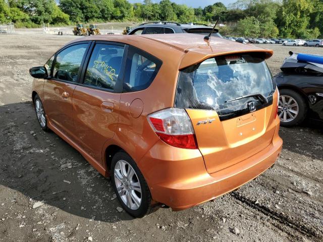 JHMGE8H45AS008508 - 2010 HONDA FIT SPORT ORANGE photo 3