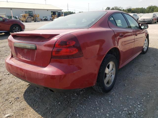 2G2WP552981101510 - 2008 PONTIAC GRAND PRIX RED photo 4
