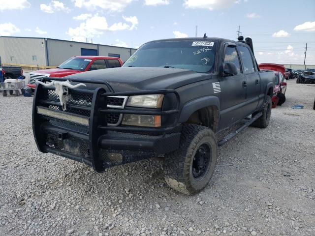 1GCHK23D37F166351 - 2007 CHEVROLET SILVERADO BLACK photo 2