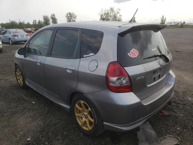 JHMGD38697S055346 - 2007 HONDA FIT S SILVER photo 3