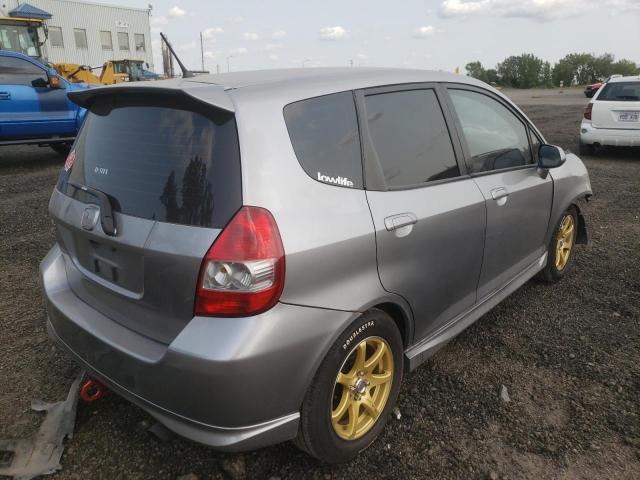 JHMGD38697S055346 - 2007 HONDA FIT S ვერცხლისფერი ფოტო 4