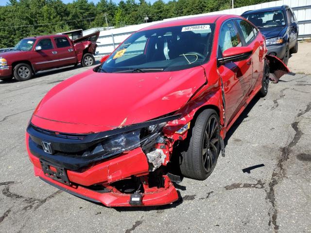 2HGFC2F80KH567965 - 2019 HONDA CIVIC SPOR RED photo 2