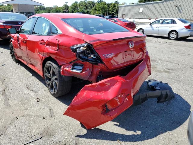 2HGFC2F80KH567965 - 2019 HONDA CIVIC SPOR RED photo 3