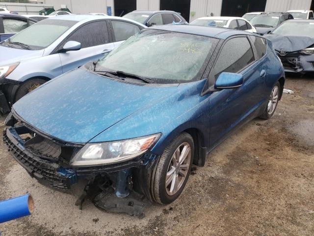 JHMZF1D65BS008028 - 2011 HONDA CR-Z EX BLUE photo 2