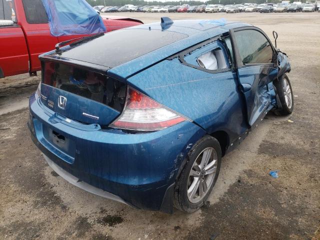 JHMZF1D65BS008028 - 2011 HONDA CR-Z EX BLUE photo 4