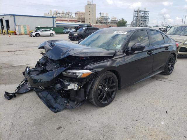 2HGFE2F51NH591793 - 2022 HONDA CIVIC SPOR BLACK photo 2