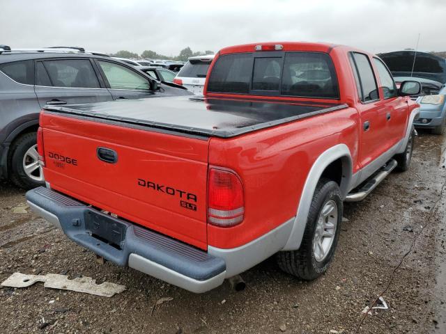 1D7HL48NX4S591178 - 2004 DODGE DAKOTA QUA RED photo 4