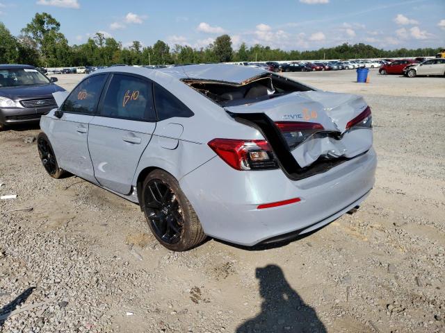 2HGFE2F58NH567653 - 2022 HONDA CIVIC SPOR GRAY photo 3