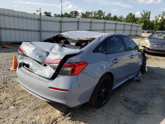 2HGFE2F58NH567653 - 2022 HONDA CIVIC SPOR GRAY photo 4