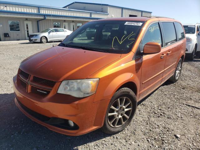 2D4RN7DG9BR751778 - 2011 DODGE GRAND CARA ORANGE photo 2