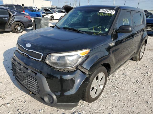 KNDJN2A20E7086278 - 2014 KIA SOUL BLACK photo 2