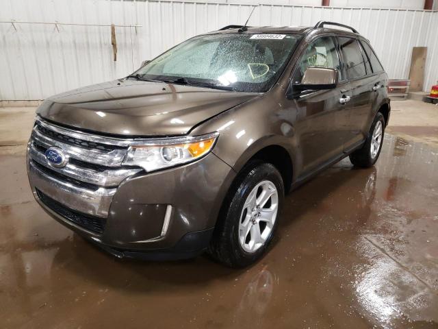 2FMDK4JC8BBA15869 - 2011 FORD EDGE SEL BROWN photo 2