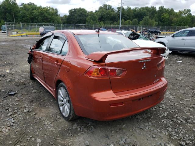 JA3AU86W39U034442 - 2009 MITSUBISHI LANCER GTS ORANGE photo 3