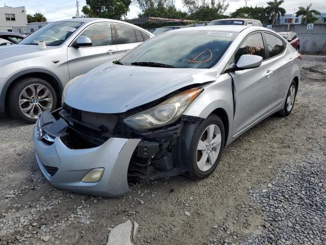 5NPDH4AE0CH070665 - 2012 HYUNDAI ELANTRA GL SILVER photo 2