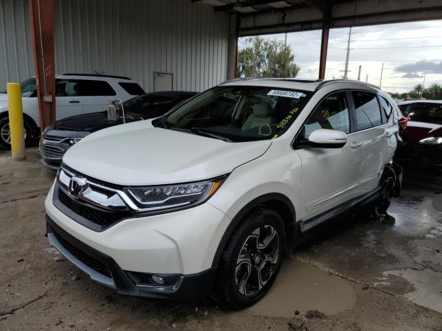 2HKRW1H9XJH518460 - 2018 HONDA CR-V TOURI WHITE photo 2