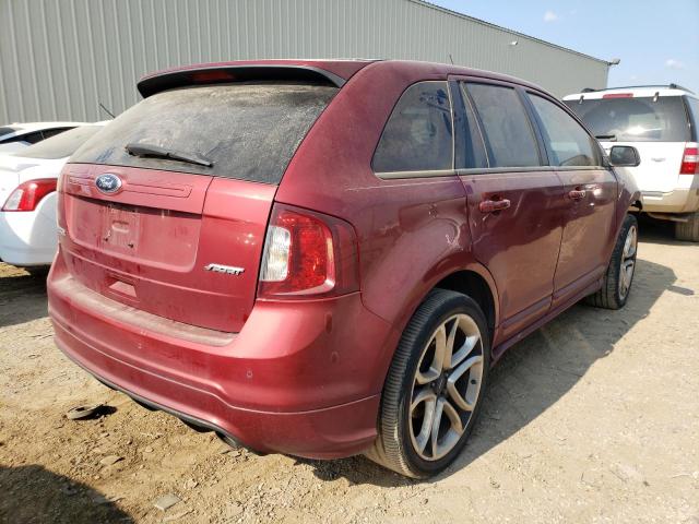 2FMDK3AK6DBA13414 - 2013 FORD EDGE SPORT BURGUNDY photo 4