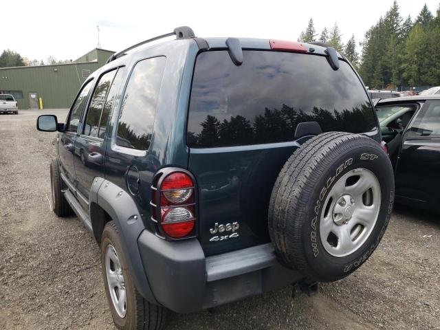 1J4GL38K75W572713 - 2005 JEEP LIBERTY RE TEAL photo 3