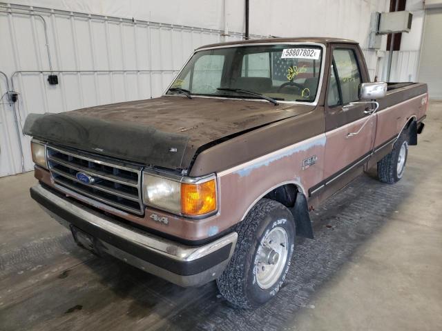 1FTEF14N1MLA10542 - 1991 FORD F-150 BROWN photo 2