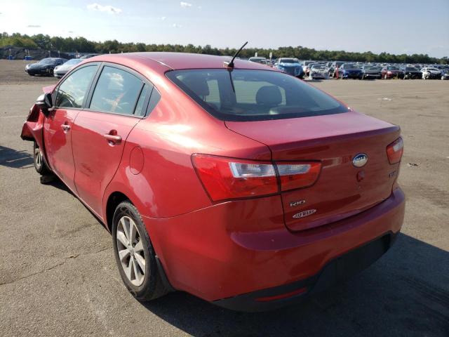 KNADN4A34D6177041 - 2013 KIA RIO EX RED photo 3