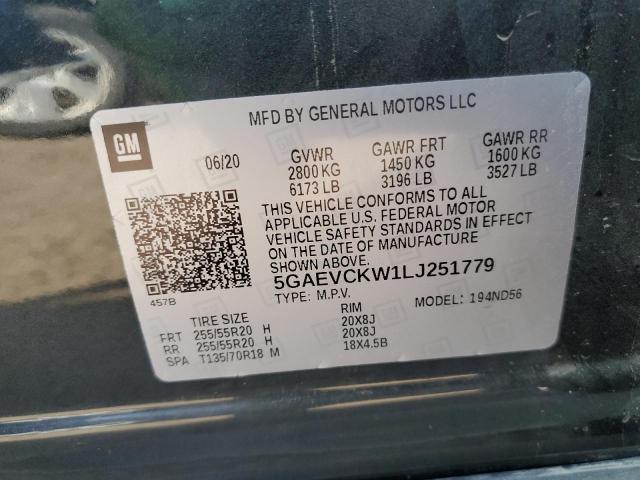 5GAEVCKW1LJ251779 - 2020 BUICK ENCLAVE AVENIR  photo 10