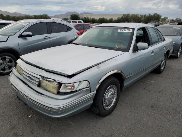 2FALP73WXTX200350 - 1996 FORD CROWN VICT BLUE photo 2