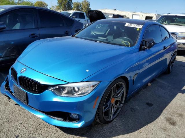 WBA3N3C57FK232290 - 2015 BMW 428 I BLUE photo 2
