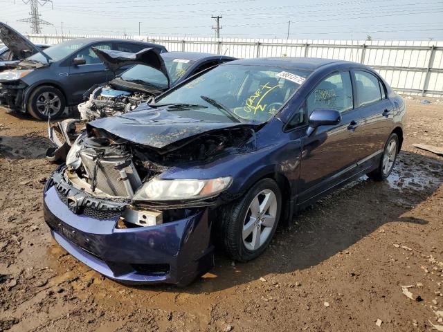 19XFA1F61AE026396 - 2010 HONDA CIVIC LX-S أزرق صورة 2