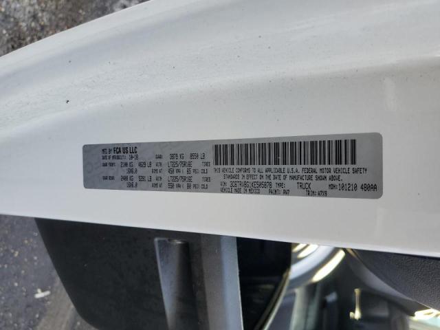 3C6TRVBG1KE505878 - 2019 RAM PROMASTER WHITE photo 10