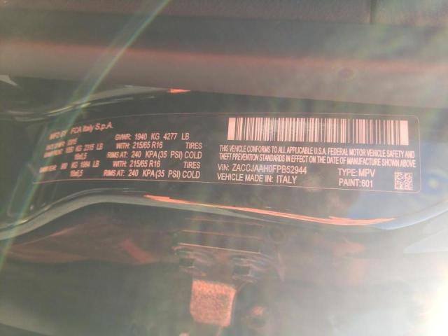 ZACCJAAH0FPB52944 - 2015 JEEP RENEGADE S Qara foto 10