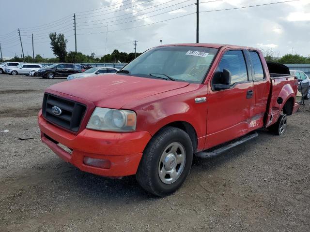 1FTRX02W85KC60484 - 2005 FORD F150 RED photo 2