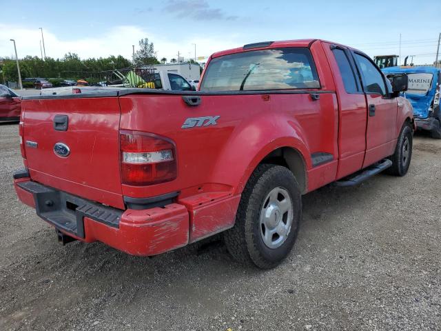 1FTRX02W85KC60484 - 2005 FORD F150 RED photo 4