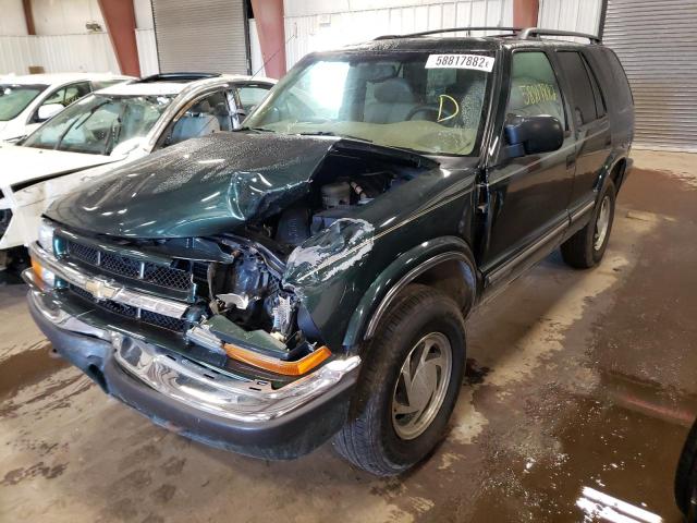 1GNDT13WX1K232987 - 2001 CHEVROLET BLAZER GREEN photo 2