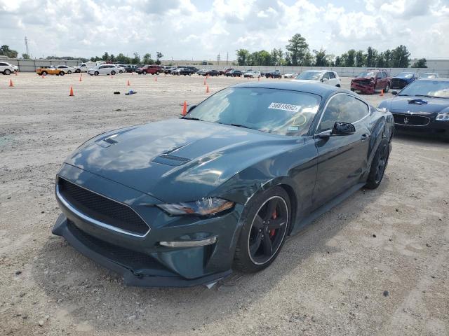 1FA6P8K07K5501092 - 2019 FORD MUSTANG BU GREEN photo 2