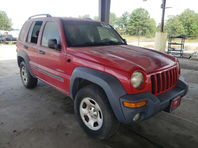 1J4GK48K14W128105 - 2004 JEEP LIBERTY SP RED photo 1