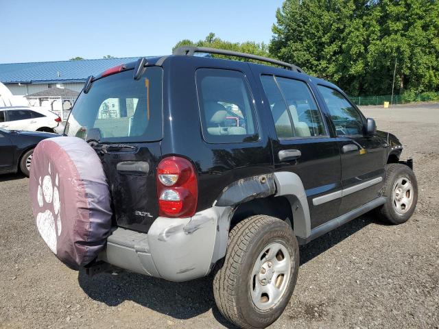 1J4GL48K35W696757 - 2005 JEEP LIBERTY SP BLACK photo 4