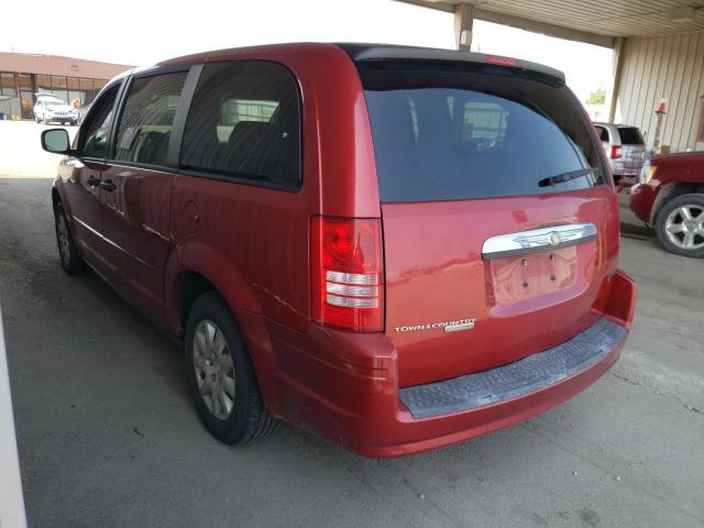 2A8HR44H28R115743 - 2008 CHRYSLER TOWN & COU BURGUNDY photo 3